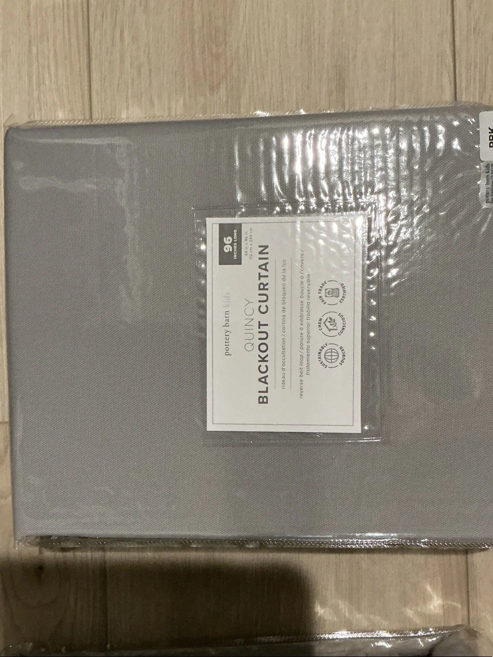 Pottery Barn Quincy Blackout Curtain - Light Gray